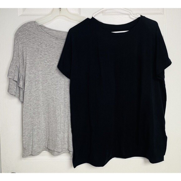 Lot of 2 ANA All In Motion S/S Shirt Black Grey Sz M Casual Athleisure - Picture 1 of 12